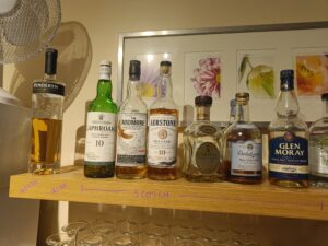 showing our current whisky selection