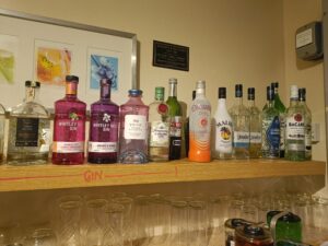 Our current selection of Gin and some other spirits
